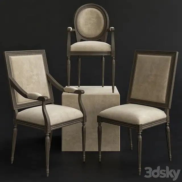 Restoration Hardware Classic Upholstered Chairs 
