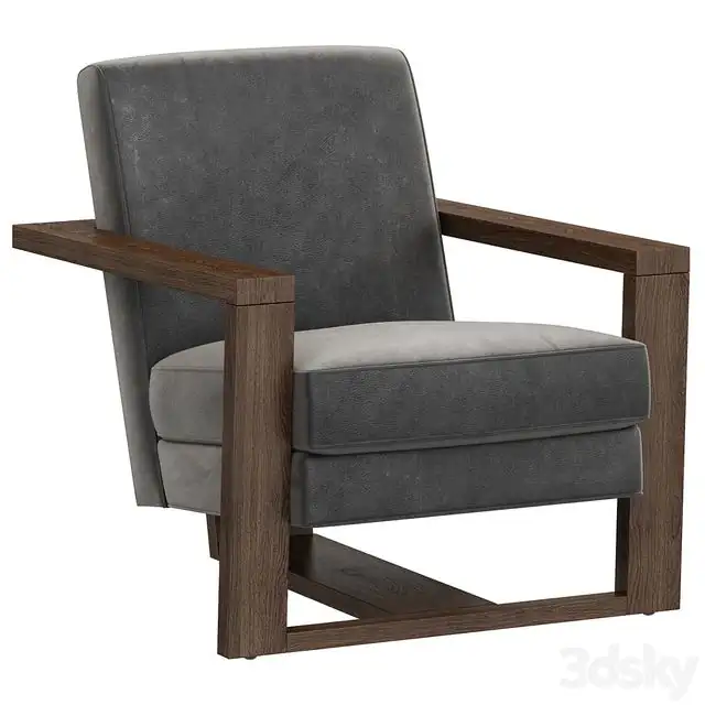 Restoration Hardware Roger Leather Chair 