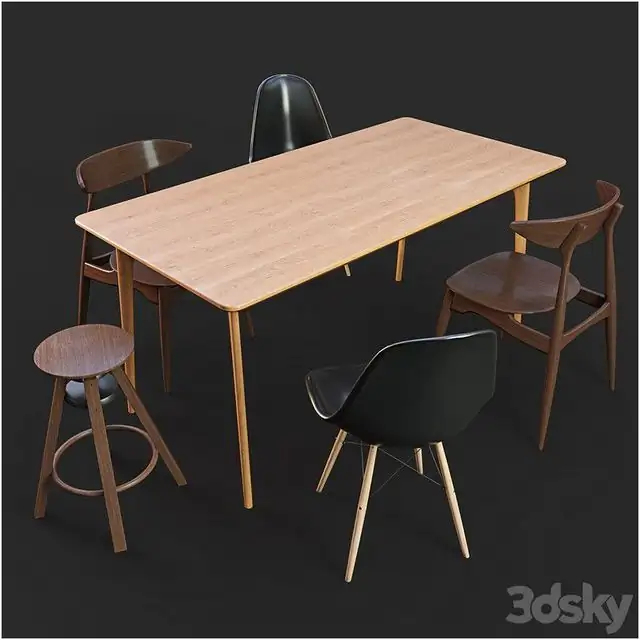 Set of table and chairs 