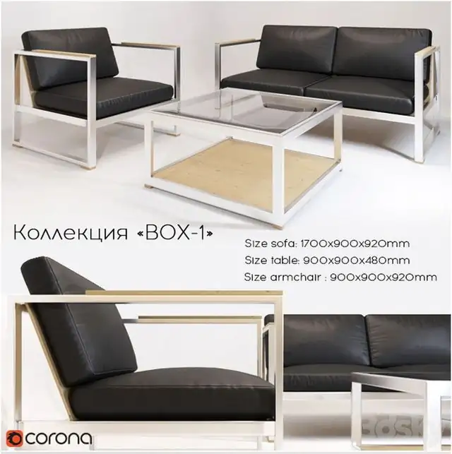 Sofa and armchair (Office furniture in the style of LOFT) 