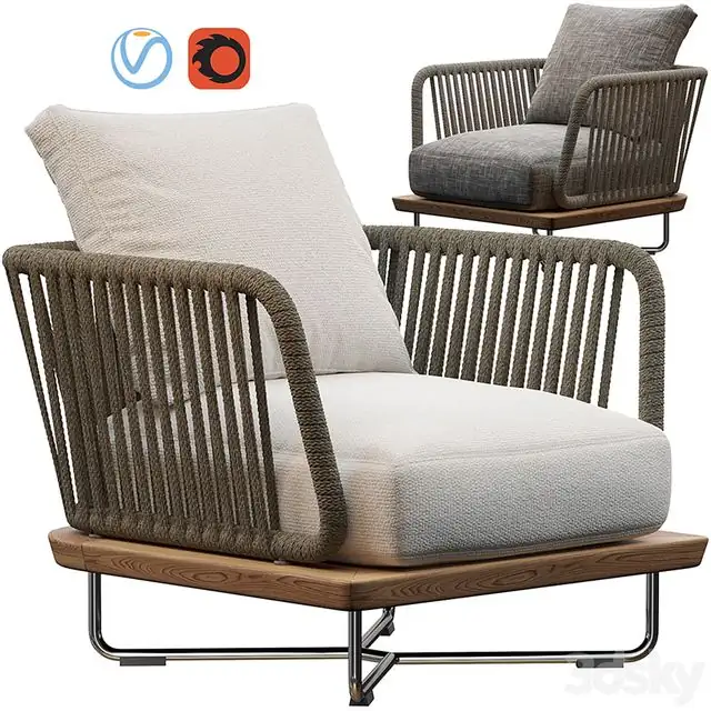 Sunray armchair Minotti outdoor 