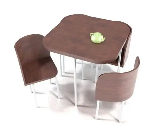 Table and 4 chairs classic brown Ikea FUZION 
