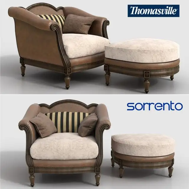 Thomasville chair and ottoman Sorrento 