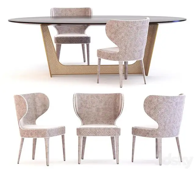Wings table and chair of Aida factory RUGIANO 