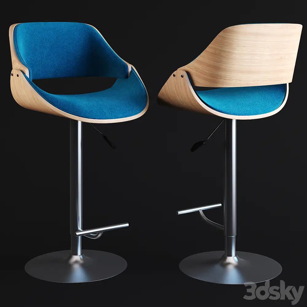 Corvus_Ogden_Contemporary_Teal_Blue_Velvet_Adjustable_Swivel_Bar 