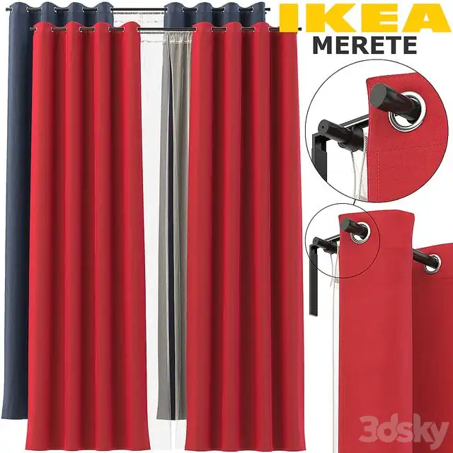 IKEA CURTAINS (MERETE, REKKA) 