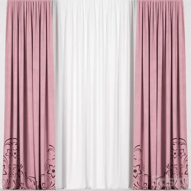 Pink curtains 