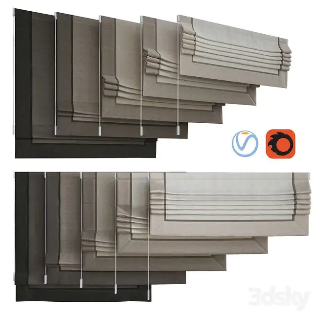 Set of Roman blinds 11 