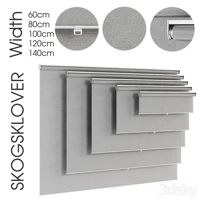 SKOGSKLOVER. Roller blind.grey 