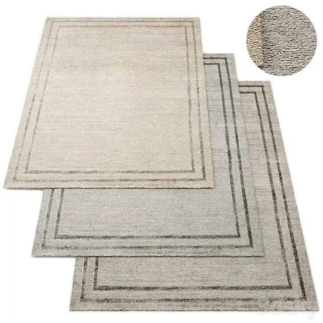 Parallel Border Hand-Knotted RH Rug Collection 