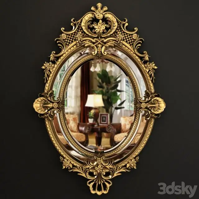 Century French Louis XV Fine Gilt Carved Oval Mirror 