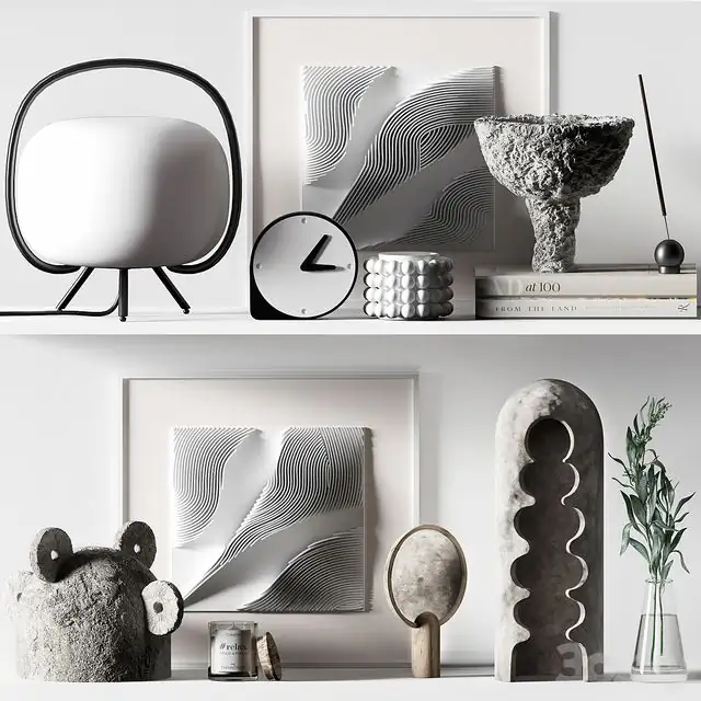 Decorative Set 017 with reliefs and olyve 