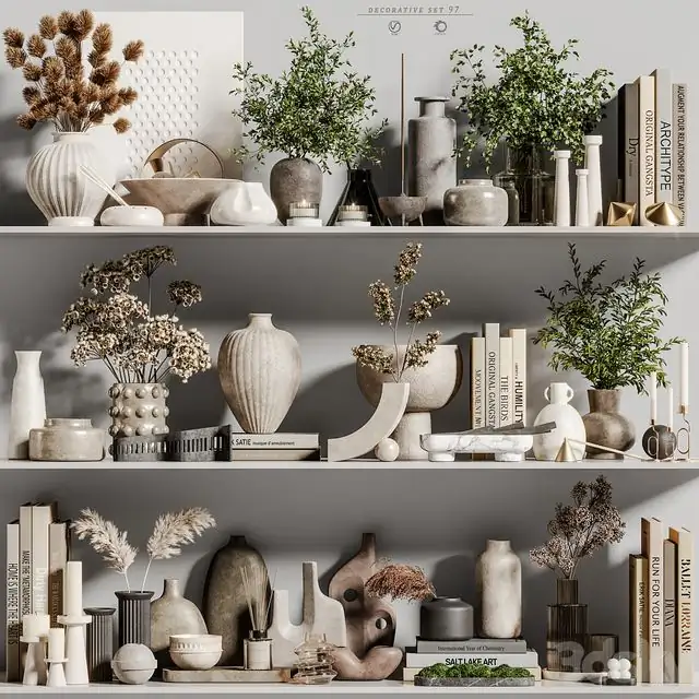 Decorative set 97 with homeplants 