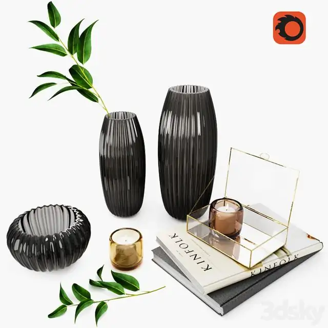 Decorative set MURANO By Paolo Castelli 