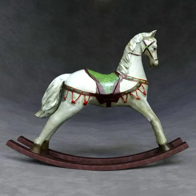 Decorative wooden rocking horse 
