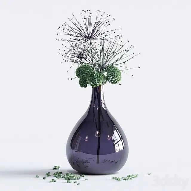 Flowers in a glass vase 